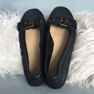 Jcrew black driving moccasins. Size 6.